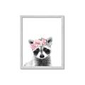 Picture of Flower Crown Raccoon _GroupedProduct_Rectangle_Portrait_Mini_ _GroupedProduct_Rectangle_Portrait_Framed_Matted_