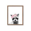 Picture of Flower Crown Raccoon _GroupedProduct_Rectangle_Portrait_Mini_ _GroupedProduct_Rectangle_Portrait_Framed_Matted_