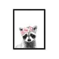 Picture of Flower Crown Raccoon _GroupedProduct_Rectangle_Portrait_Mini_ _GroupedProduct_Rectangle_Portrait_Framed_Matted_