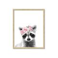 Picture of Flower Crown Raccoon _GroupedProduct_Rectangle_Portrait_Mini_ _GroupedProduct_Rectangle_Portrait_Framed_Matted_