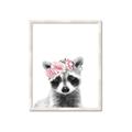 Picture of Flower Crown Raccoon _GroupedProduct_Rectangle_Portrait_Mini_ _GroupedProduct_Rectangle_Portrait_Framed_Matted_