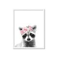 Picture of Flower Crown Raccoon _GroupedProduct_Rectangle_Portrait_Mini_ _GroupedProduct_Rectangle_Portrait_Framed_Matted_