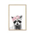 Picture of Flower Crown Raccoon _GroupedProduct_Rectangle_Portrait_Mini_ _GroupedProduct_Rectangle_Portrait_Framed_Matted_