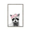 Picture of Flower Crown Raccoon _GroupedProduct_Rectangle_Portrait_Mini_ _GroupedProduct_Rectangle_Portrait_Framed_Matted_