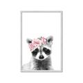 Picture of Flower Crown Raccoon _GroupedProduct_Rectangle_Portrait_Mini_ _GroupedProduct_Rectangle_Portrait_Framed_Matted_