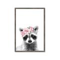 Picture of Flower Crown Raccoon _GroupedProduct_Rectangle_Portrait_Mini_ _GroupedProduct_Rectangle_Portrait_Framed_Matted_