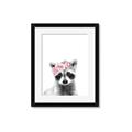 Picture of Flower Crown Raccoon _GroupedProduct_Rectangle_Portrait_Mini_ _GroupedProduct_Rectangle_Portrait_Framed_Matted_