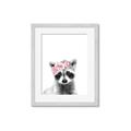 Picture of Flower Crown Raccoon _GroupedProduct_Rectangle_Portrait_Mini_ _GroupedProduct_Rectangle_Portrait_Framed_Matted_
