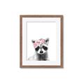 Picture of Flower Crown Raccoon _GroupedProduct_Rectangle_Portrait_Mini_ _GroupedProduct_Rectangle_Portrait_Framed_Matted_