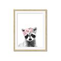 Picture of Flower Crown Raccoon _GroupedProduct_Rectangle_Portrait_Mini_ _GroupedProduct_Rectangle_Portrait_Framed_Matted_