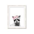Picture of Flower Crown Raccoon _GroupedProduct_Rectangle_Portrait_Mini_ _GroupedProduct_Rectangle_Portrait_Framed_Matted_
