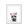 Picture of Flower Crown Raccoon _GroupedProduct_Rectangle_Portrait_Mini_ _GroupedProduct_Rectangle_Portrait_Framed_Matted_