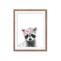 Picture of Flower Crown Raccoon _GroupedProduct_Rectangle_Portrait_Mini_ _GroupedProduct_Rectangle_Portrait_Framed_Matted_
