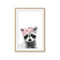 Picture of Flower Crown Raccoon _GroupedProduct_Rectangle_Portrait_Mini_ _GroupedProduct_Rectangle_Portrait_Framed_Matted_