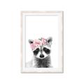 Picture of Flower Crown Raccoon _GroupedProduct_Rectangle_Portrait_Mini_ _GroupedProduct_Rectangle_Portrait_Framed_Matted_