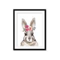 Picture of Floral Top Bunny _GroupedProduct_Rectangle_Portrait_Mini_ _GroupedProduct_Rectangle_Portrait_Framed_Matted_