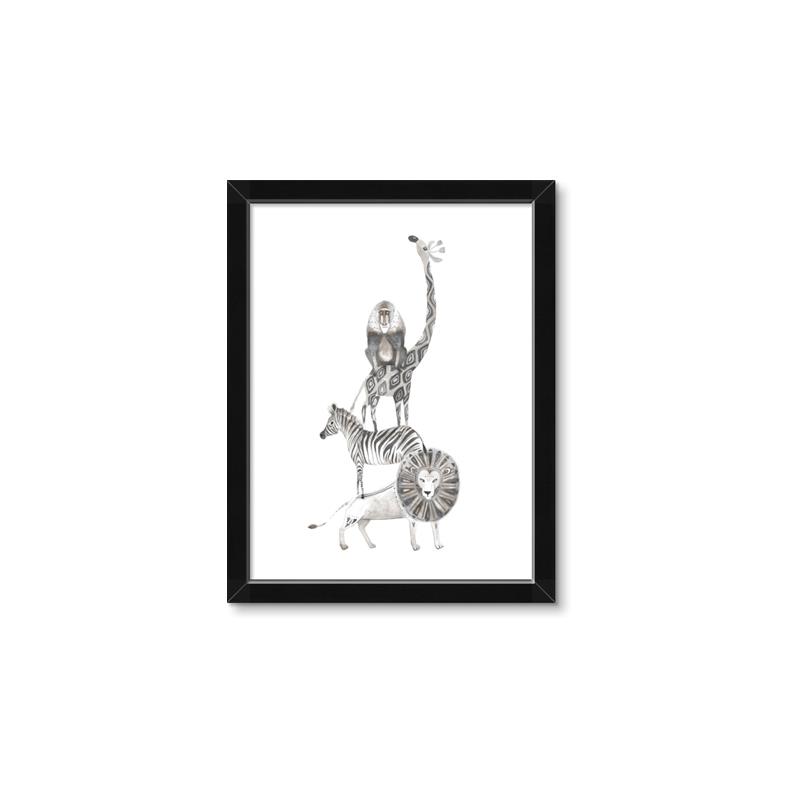 Picture of Stacked Animals II _GroupedProduct_Rectangle_Portrait_Mini_ _GroupedProduct_Rectangle_Portrait_Framed_Matted_