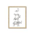 Picture of Stacked Animals I   _GroupedProduct_Rectangle_Portrait_Mini_ _GroupedProduct_Rectangle_Portrait_Framed_Matted_