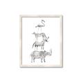 Picture of Stacked Animals I   _GroupedProduct_Rectangle_Portrait_Mini_ _GroupedProduct_Rectangle_Portrait_Framed_Matted_