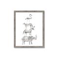 Picture of Stacked Animals I   _GroupedProduct_Rectangle_Portrait_Mini_ _GroupedProduct_Rectangle_Portrait_Framed_Matted_