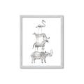Picture of Stacked Animals I   _GroupedProduct_Rectangle_Portrait_Mini_ _GroupedProduct_Rectangle_Portrait_Framed_Matted_