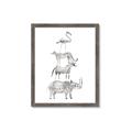 Picture of Stacked Animals I   _GroupedProduct_Rectangle_Portrait_Mini_ _GroupedProduct_Rectangle_Portrait_Framed_Matted_