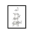 Picture of Stacked Animals I   _GroupedProduct_Rectangle_Portrait_Mini_ _GroupedProduct_Rectangle_Portrait_Framed_Matted_