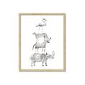 Picture of Stacked Animals I   _GroupedProduct_Rectangle_Portrait_Mini_ _GroupedProduct_Rectangle_Portrait_Framed_Matted_