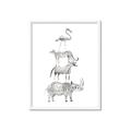 Picture of Stacked Animals I   _GroupedProduct_Rectangle_Portrait_Mini_ _GroupedProduct_Rectangle_Portrait_Framed_Matted_