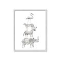 Picture of Stacked Animals I   _GroupedProduct_Rectangle_Portrait_Mini_ _GroupedProduct_Rectangle_Portrait_Framed_Matted_