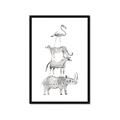 Picture of Stacked Animals I   _GroupedProduct_Rectangle_Portrait_Mini_ _GroupedProduct_Rectangle_Portrait_Framed_Matted_