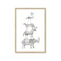 Picture of Stacked Animals I   _GroupedProduct_Rectangle_Portrait_Mini_ _GroupedProduct_Rectangle_Portrait_Framed_Matted_