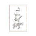 Picture of Stacked Animals I   _GroupedProduct_Rectangle_Portrait_Mini_ _GroupedProduct_Rectangle_Portrait_Framed_Matted_