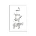 Picture of Stacked Animals I   _GroupedProduct_Rectangle_Portrait_Mini_ _GroupedProduct_Rectangle_Portrait_Framed_Matted_