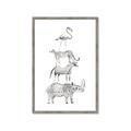 Picture of Stacked Animals I   _GroupedProduct_Rectangle_Portrait_Mini_ _GroupedProduct_Rectangle_Portrait_Framed_Matted_