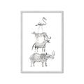 Picture of Stacked Animals I   _GroupedProduct_Rectangle_Portrait_Mini_ _GroupedProduct_Rectangle_Portrait_Framed_Matted_