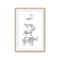 Picture of Stacked Animals I   _GroupedProduct_Rectangle_Portrait_Mini_ _GroupedProduct_Rectangle_Portrait_Framed_Matted_