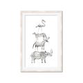 Picture of Stacked Animals I   _GroupedProduct_Rectangle_Portrait_Mini_ _GroupedProduct_Rectangle_Portrait_Framed_Matted_
