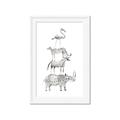 Picture of Stacked Animals I   _GroupedProduct_Rectangle_Portrait_Mini_ _GroupedProduct_Rectangle_Portrait_Framed_Matted_