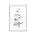 Picture of Stacked Animals I   _GroupedProduct_Rectangle_Portrait_Mini_ _GroupedProduct_Rectangle_Portrait_Framed_Matted_