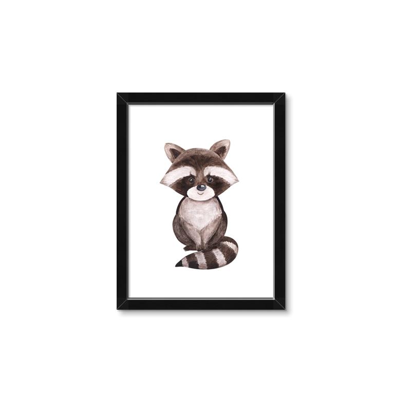 Picture of Small Raccoon _GroupedProduct_Rectangle_Portrait_Mini_ _GroupedProduct_Rectangle_Portrait_Framed_Matted_