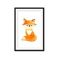 Picture of Small Fox _GroupedProduct_Rectangle_Portrait_Mini_ _GroupedProduct_Rectangle_Portrait_Framed_Matted_