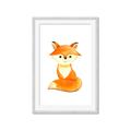 Picture of Small Fox _GroupedProduct_Rectangle_Portrait_Mini_ _GroupedProduct_Rectangle_Portrait_Framed_Matted_