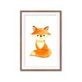 Picture of Small Fox _GroupedProduct_Rectangle_Portrait_Mini_ _GroupedProduct_Rectangle_Portrait_Framed_Matted_