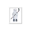 Picture of Hockey Polar Bear _GroupedProduct_Rectangle_Portrait_Mini_ _GroupedProduct_Rectangle_Portrait_Framed_Matted_