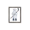 Picture of Hockey Polar Bear _GroupedProduct_Rectangle_Portrait_Mini_ _GroupedProduct_Rectangle_Portrait_Framed_Matted_