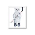 Picture of Hockey Polar Bear _GroupedProduct_Rectangle_Portrait_Mini_ _GroupedProduct_Rectangle_Portrait_Framed_Matted_
