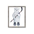 Picture of Hockey Polar Bear _GroupedProduct_Rectangle_Portrait_Mini_ _GroupedProduct_Rectangle_Portrait_Framed_Matted_