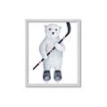 Picture of Hockey Polar Bear _GroupedProduct_Rectangle_Portrait_Mini_ _GroupedProduct_Rectangle_Portrait_Framed_Matted_