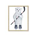 Picture of Hockey Polar Bear _GroupedProduct_Rectangle_Portrait_Mini_ _GroupedProduct_Rectangle_Portrait_Framed_Matted_